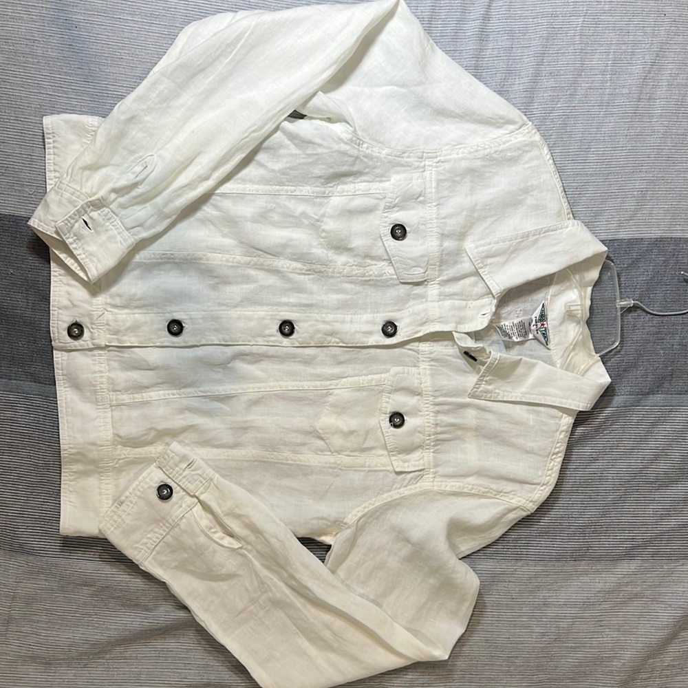 Hard Tail NWT white linen shirt jacket